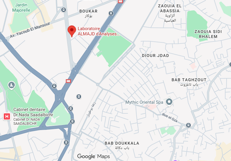 Localisation du Laboratoire Al Majd sur une carte